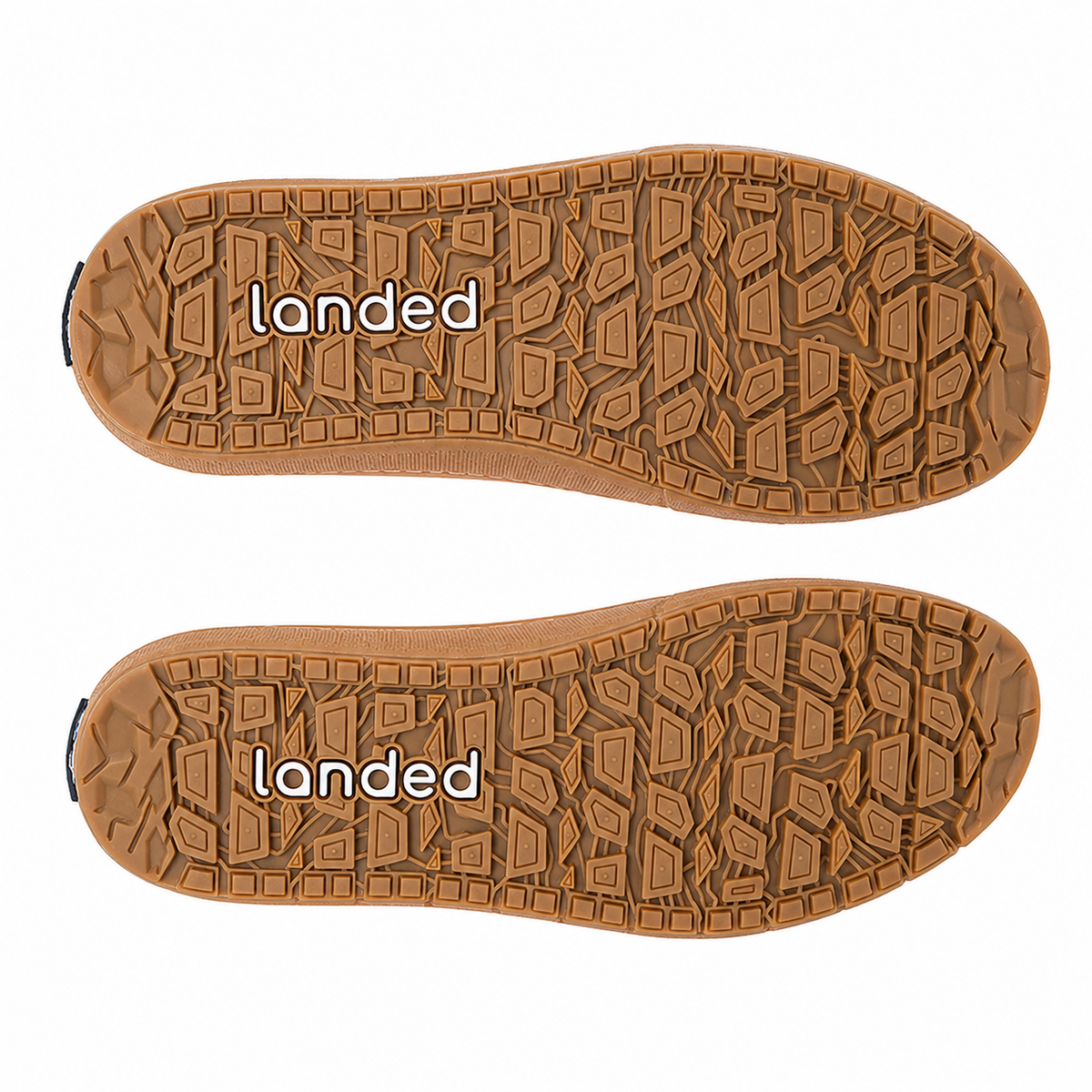 Landed Footwear Elevate shoes in Navy Black Dusk, outsoles