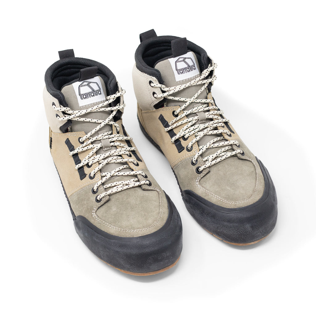 Pair of Landed Footwear Elevate shoes in Brown Desert Fade, front view